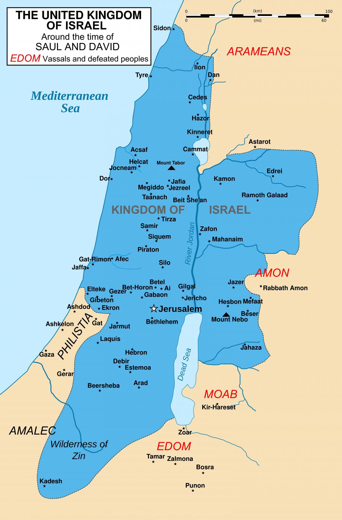 Mapa histórico de Israel