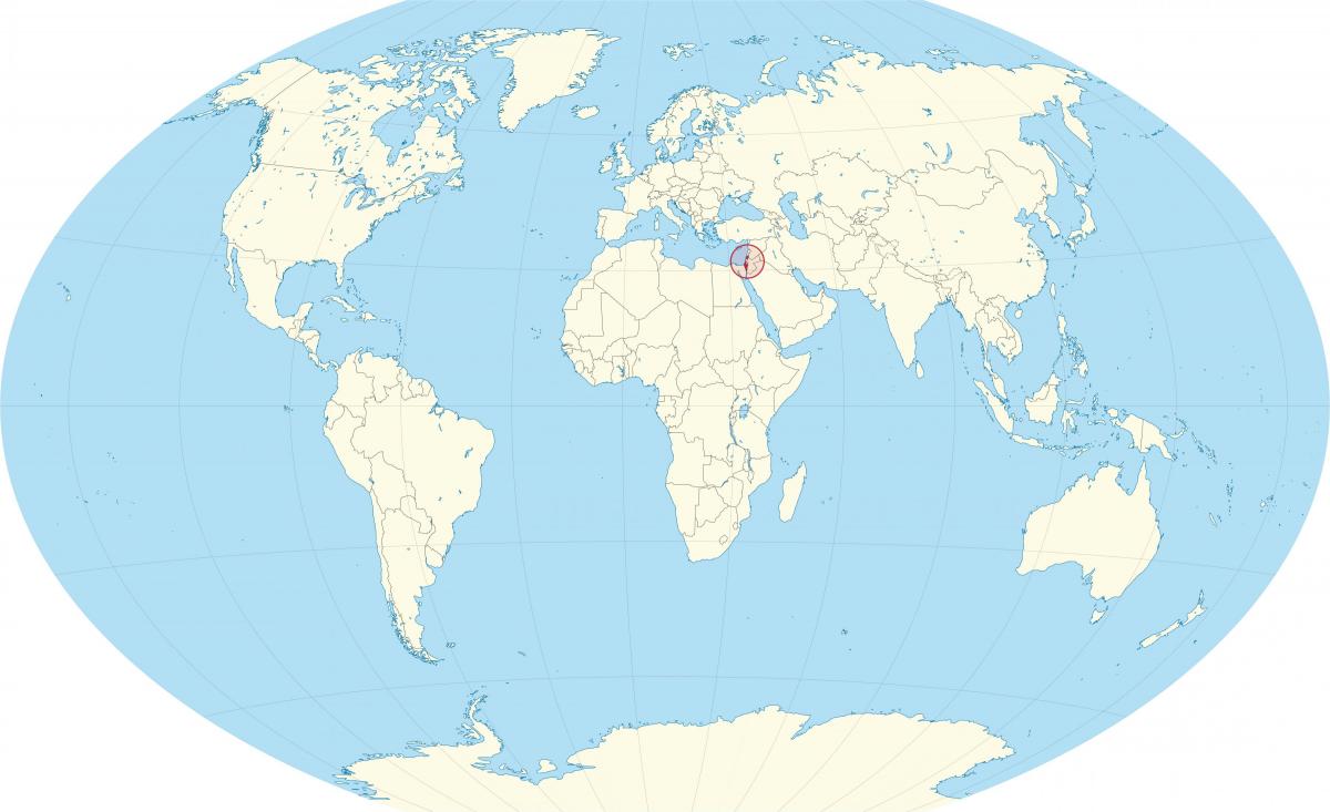 Ubicación de Israel en el mapa mundial
