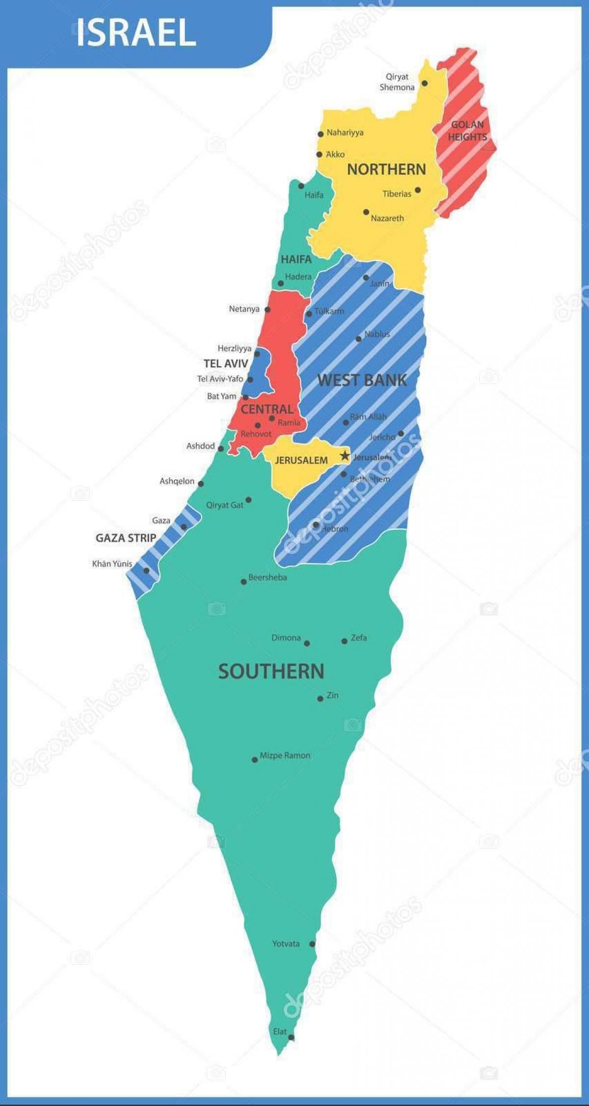 Mapa del estado de Israel