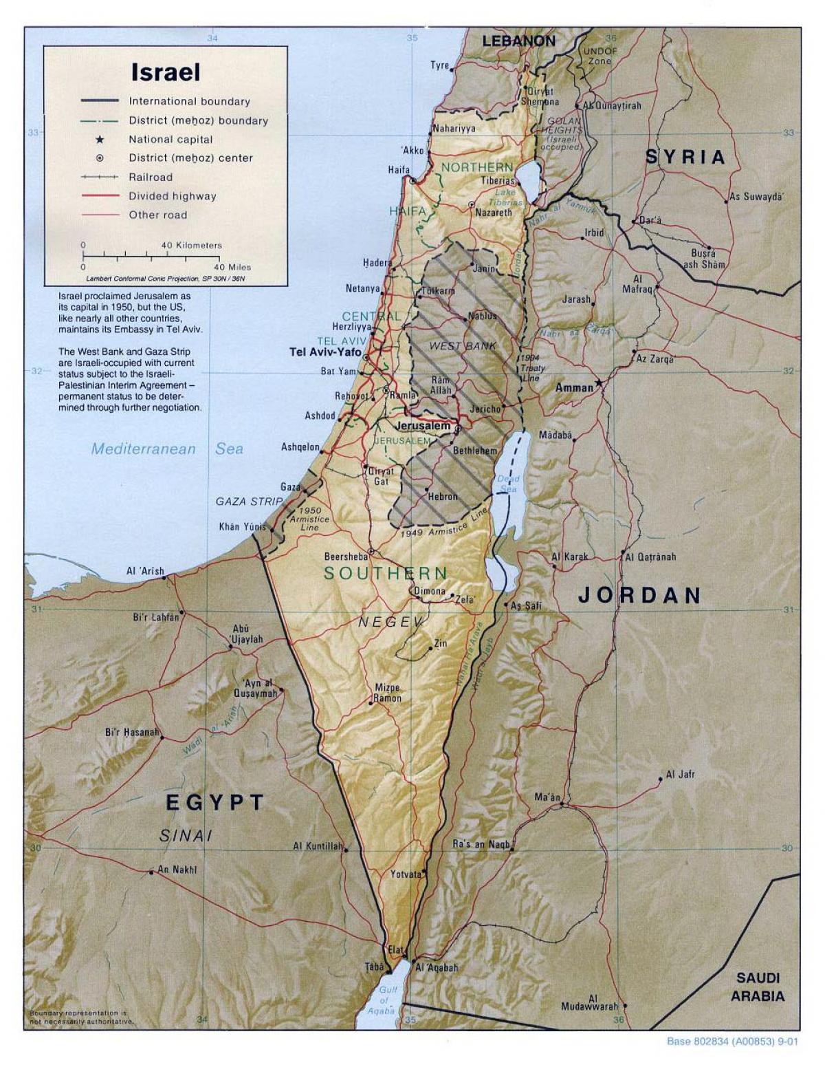 Mapa de la ciudad de Israel