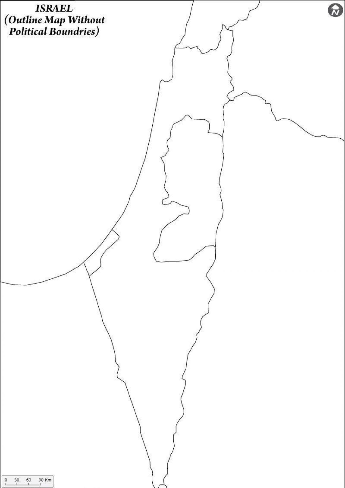 Mapa de Israel vacío
