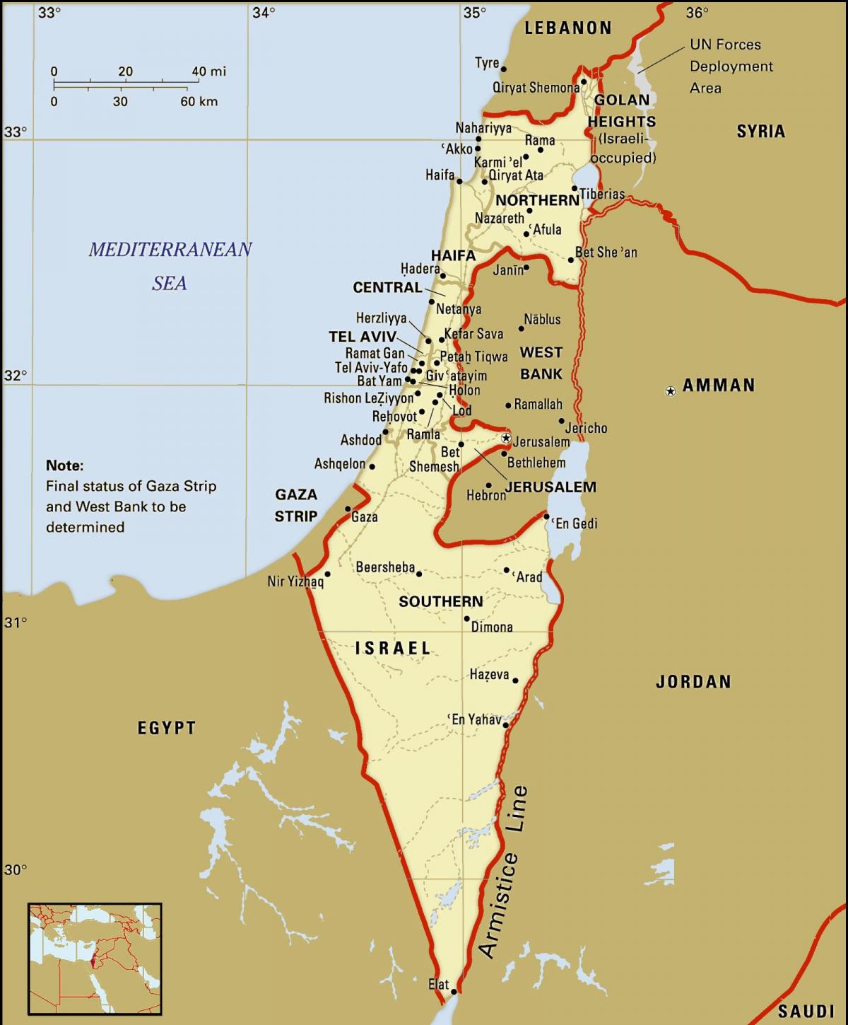 Mapa administrativo de Israel